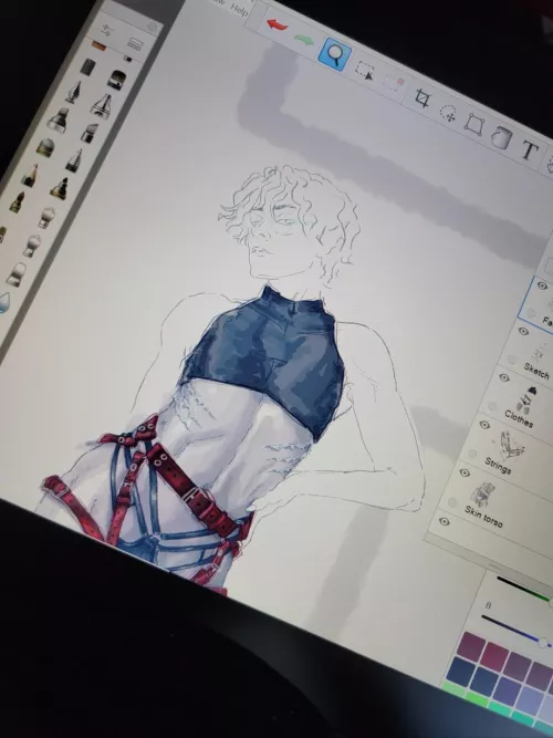 Doodle of my current PC. Not finished, probably never be. by boo_hiss_