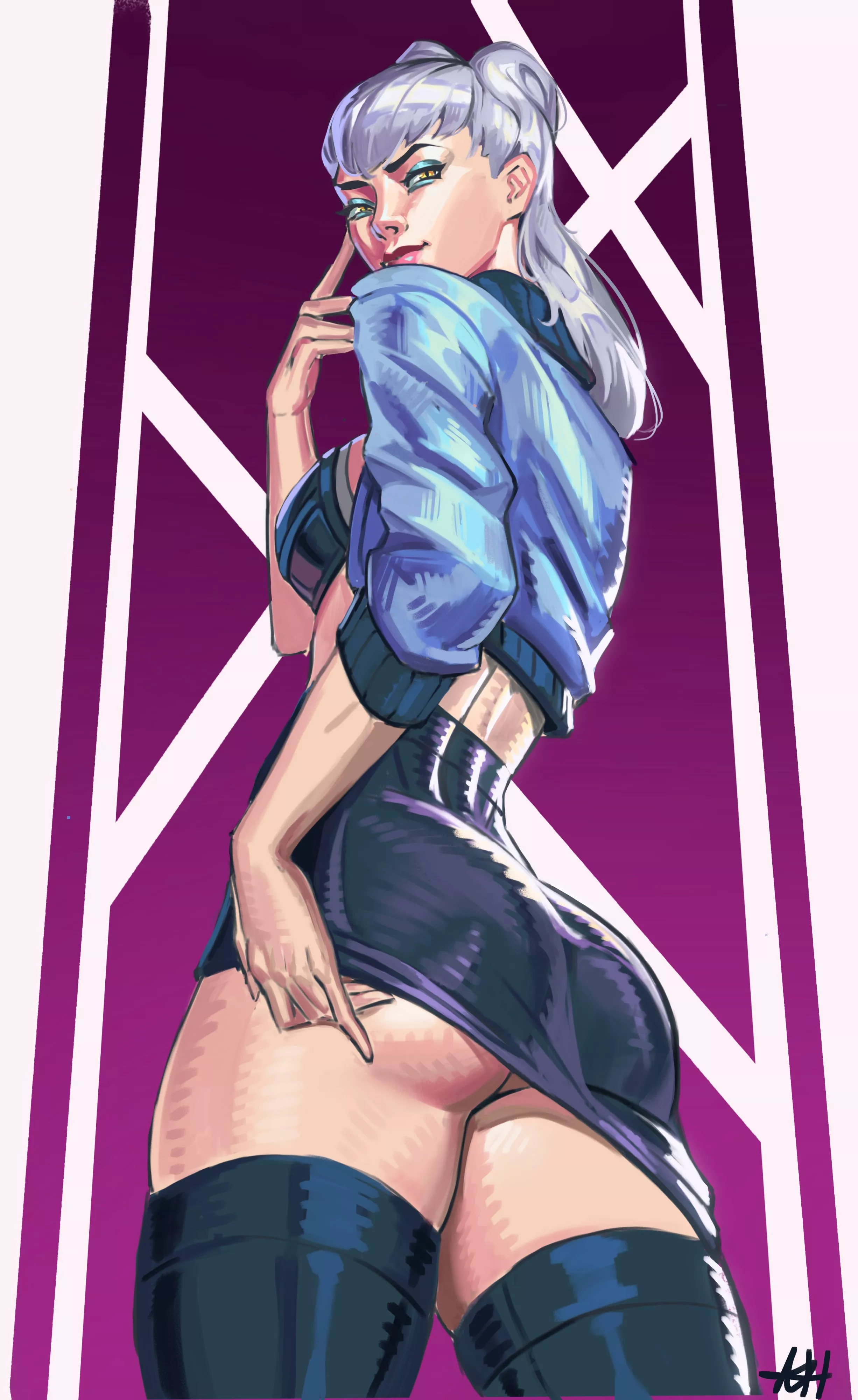 Evelynn letting you take a sneak peek at it... (YmrrArt) posted by Short-Ad224