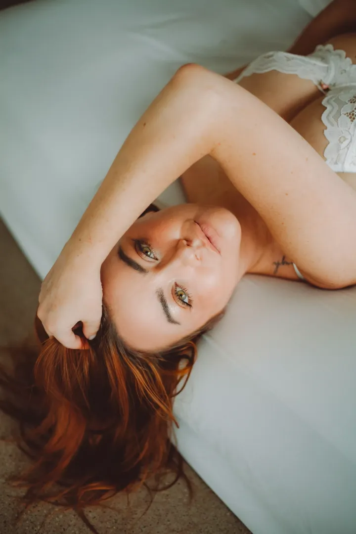 Freckled in soft white linen & lingerie. by LilEdenx3