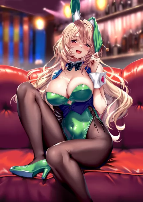 Green Bunny Girl by CheetahSperm18