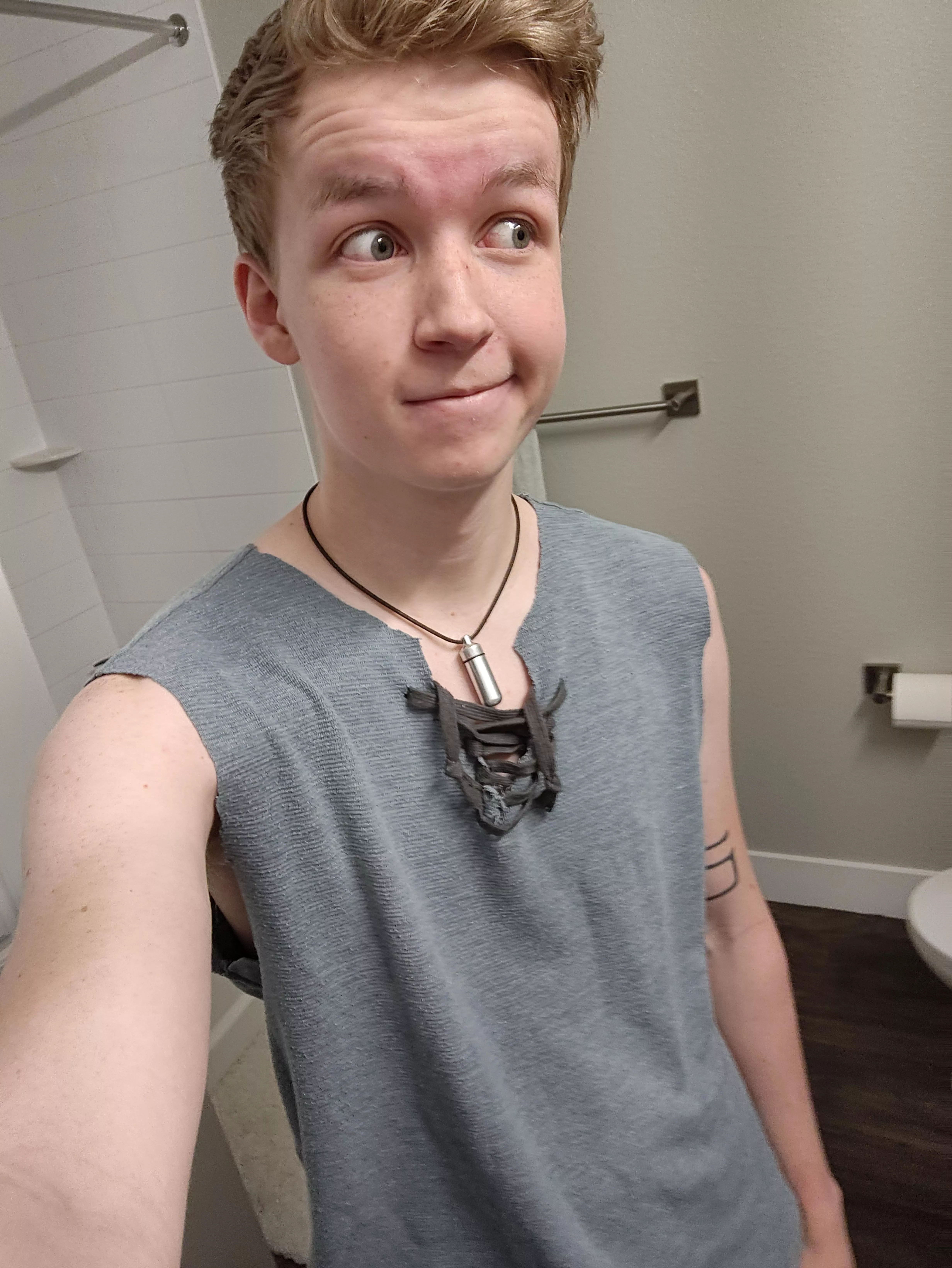 I was invited last minute to the Renaissance festival, this is the best I could do. But I don't have any pants to go with 😭 posted by mauryseth