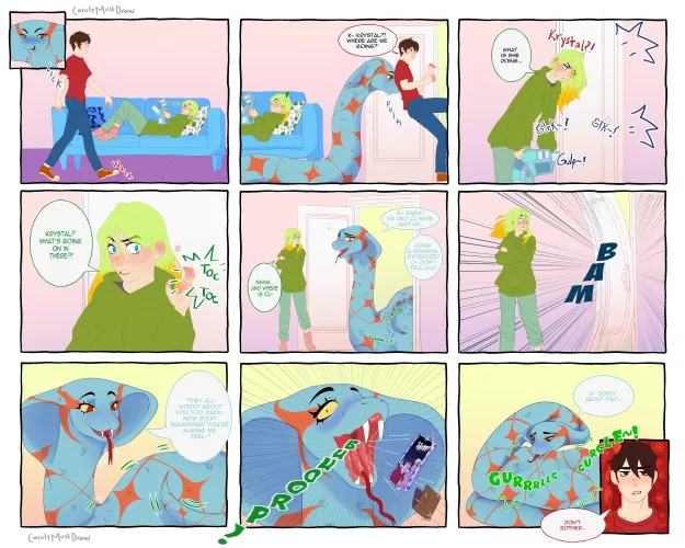 {image} {comic} Hello! Lobsterman103 commissioned me a few months ago to do this minicomic, His characters are so incredible! I love drawing them ❤️ (COMMISSIONS OPEN) by chlxtownart