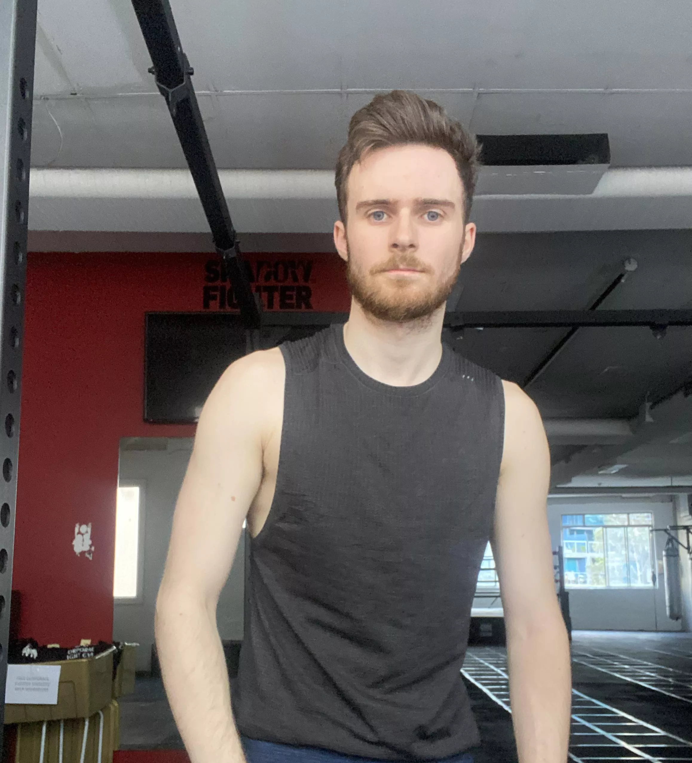 Post CrossFit selfie. Wish me luck for my assignment tomorrow bros🤞🏼🤞🏼🤞🏼 posted by Trashyslot