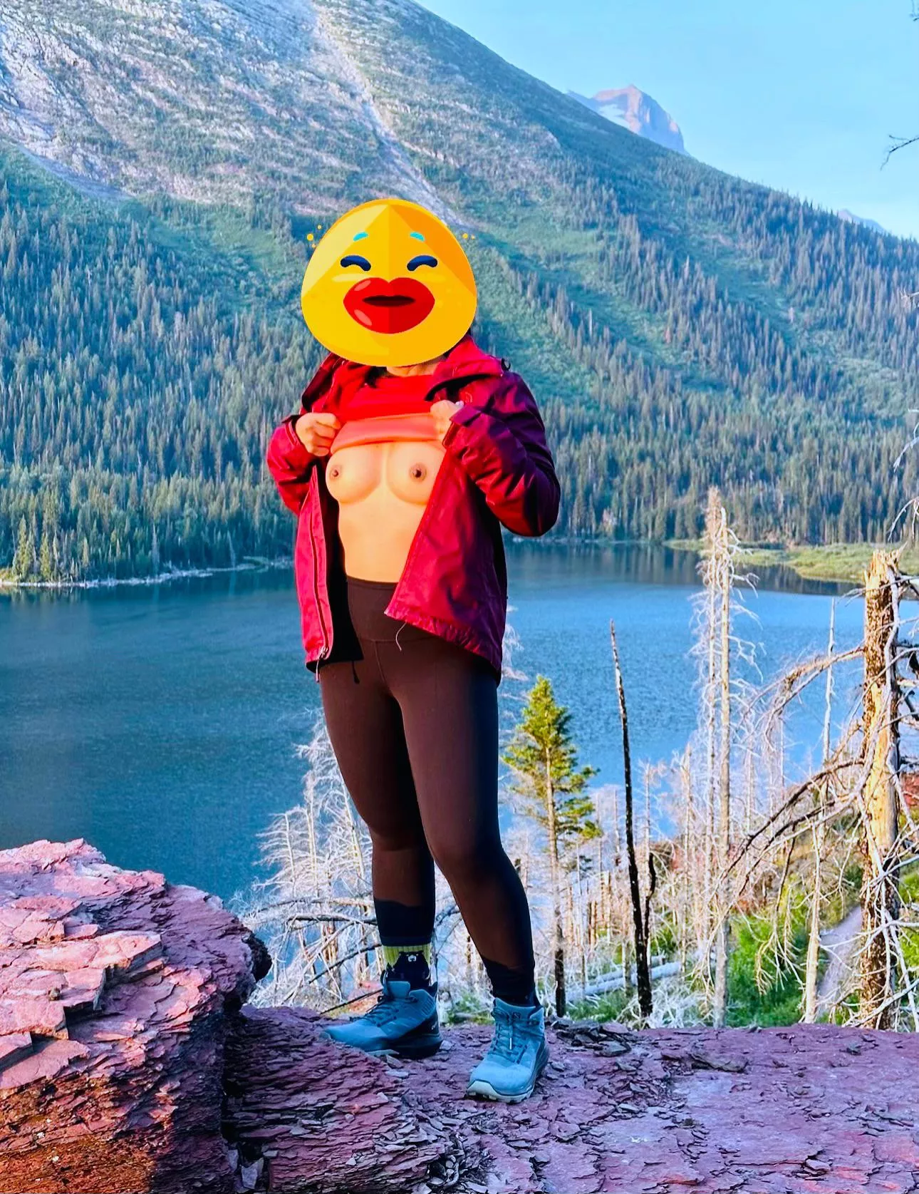 Took a short break, but I’m back after going off the grid in Montana ⛰️🏕️🥾🐻🫎👿😍 posted by KissedByTheSun_Asian
