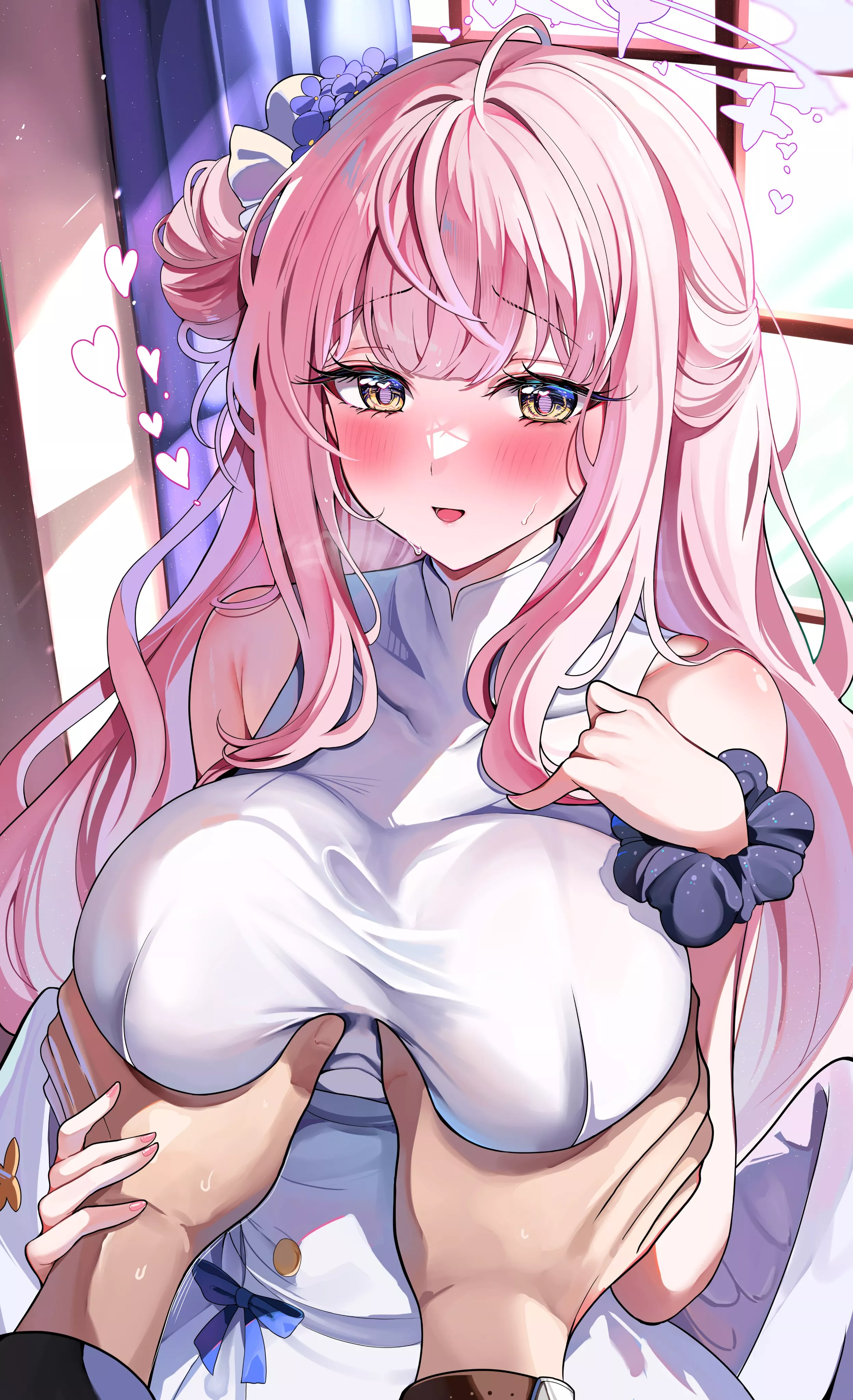 Touching MIKA's Oppai [Blue Archive] posted by also_ashu