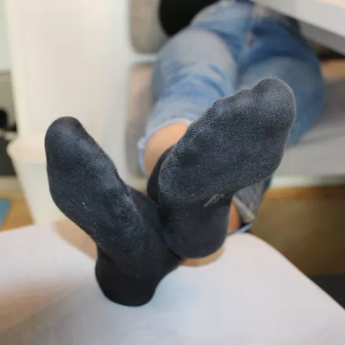 Goddess Anna's black socks 😍 by IWorshipAnna