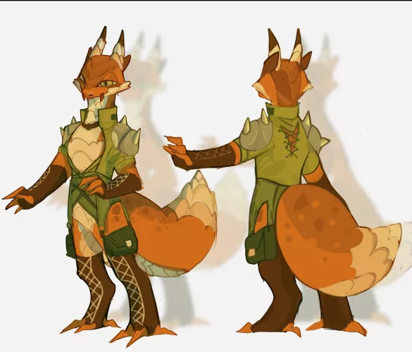 kobold half fox (art by me) by Ana_Ori