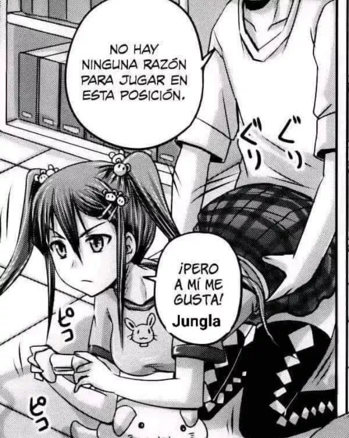 LF Mono Source: 1girl, twin tails, big breasts, big ass, text says, there is no reason to play in this posicion, but i like posted by LokiElectro