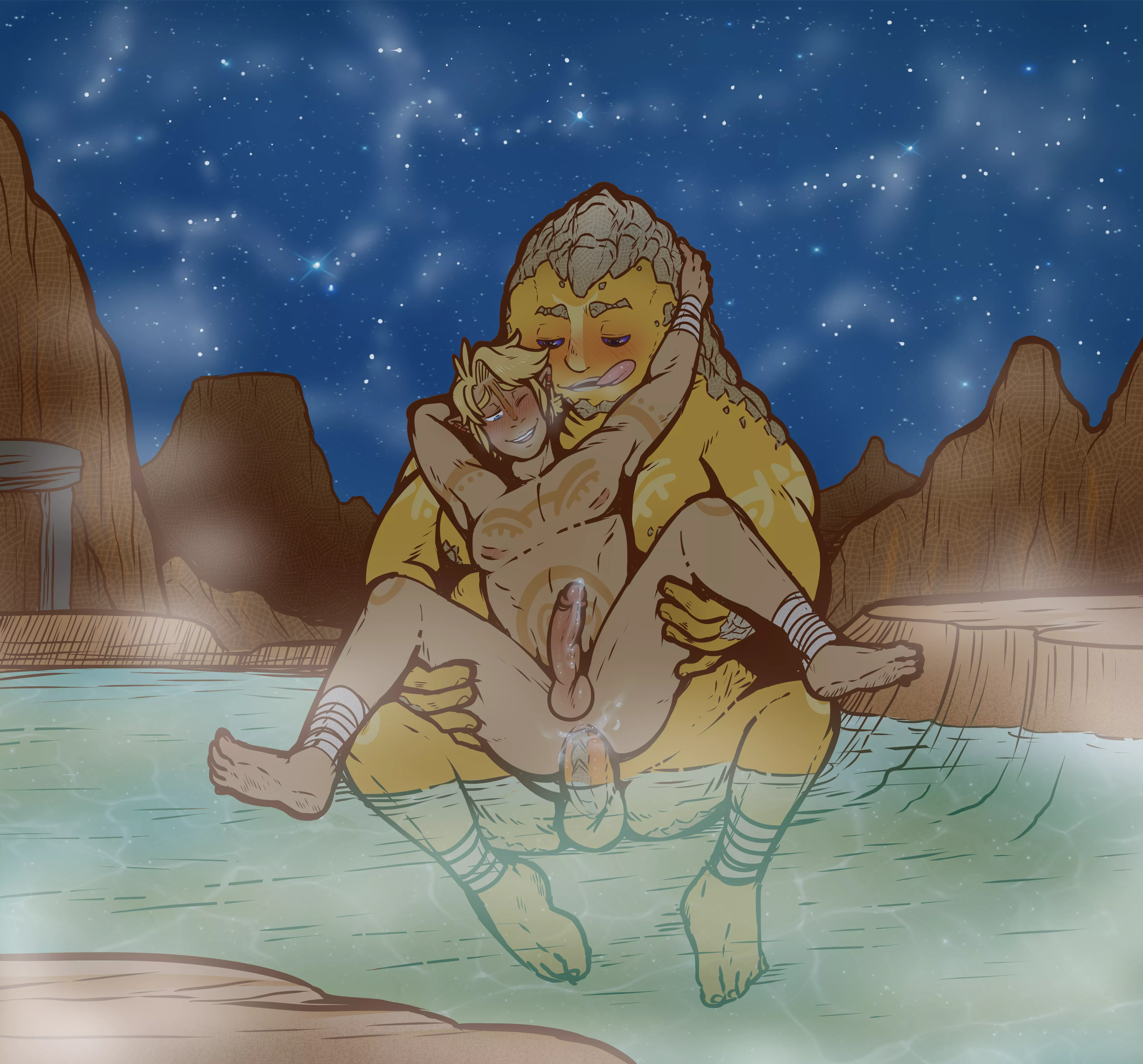 Link and Goron Boyfriend (DarkChibiShadow) posted by DarkChibiShadow