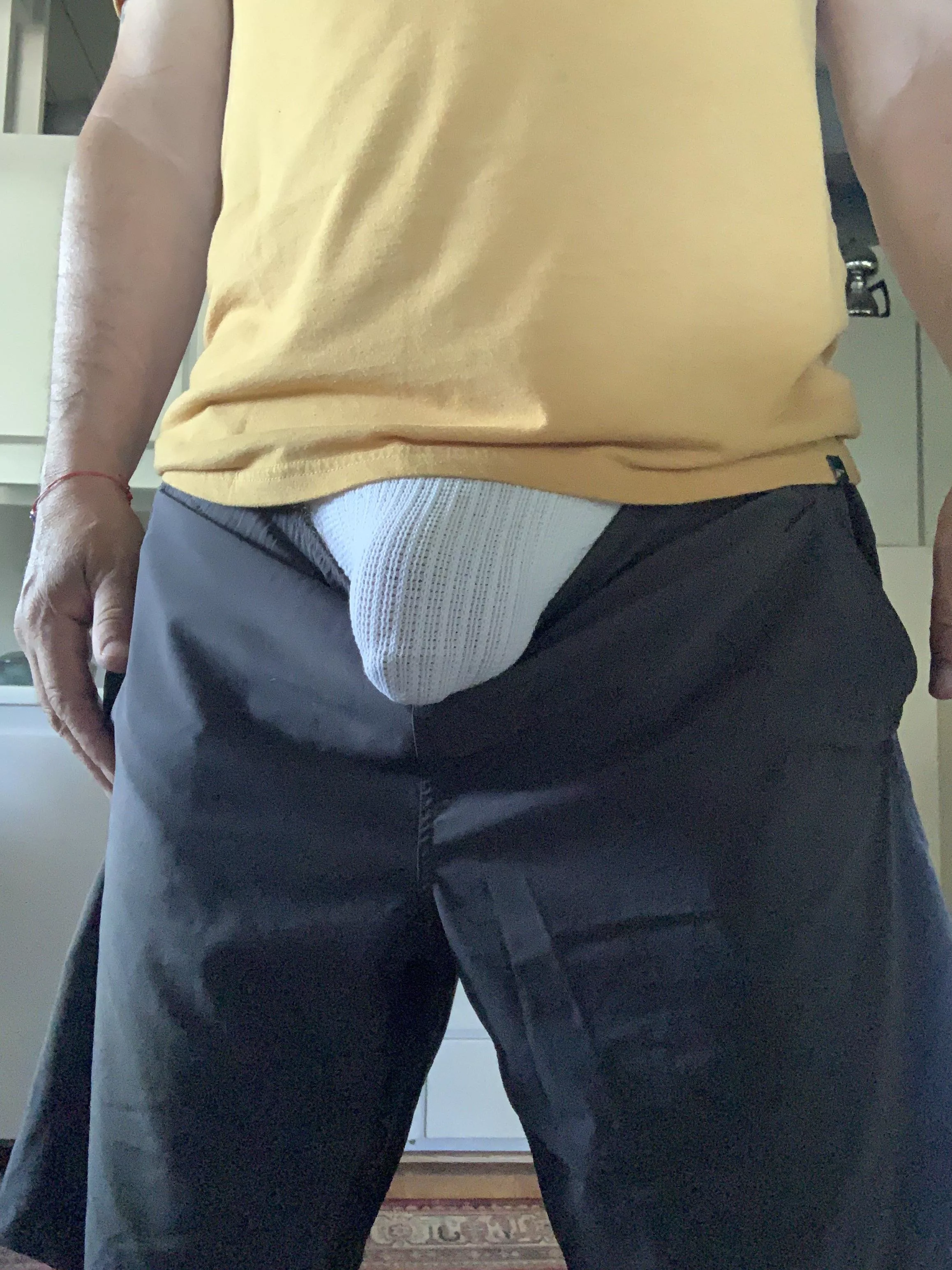 What’s underneath the gym shorts posted by Cohoss