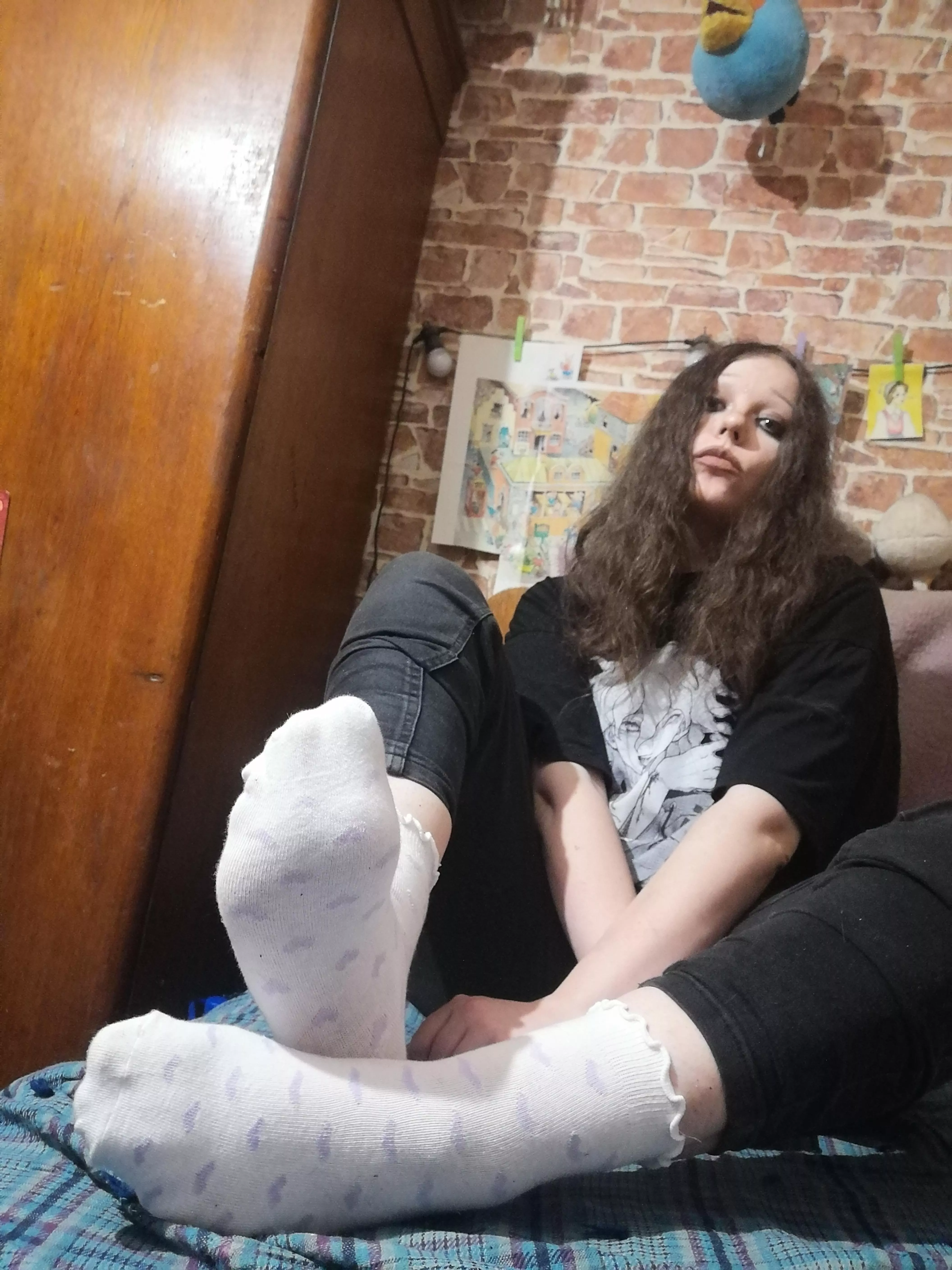 Would you want those fresh socks worn and nicely smelly? posted by eddiya3