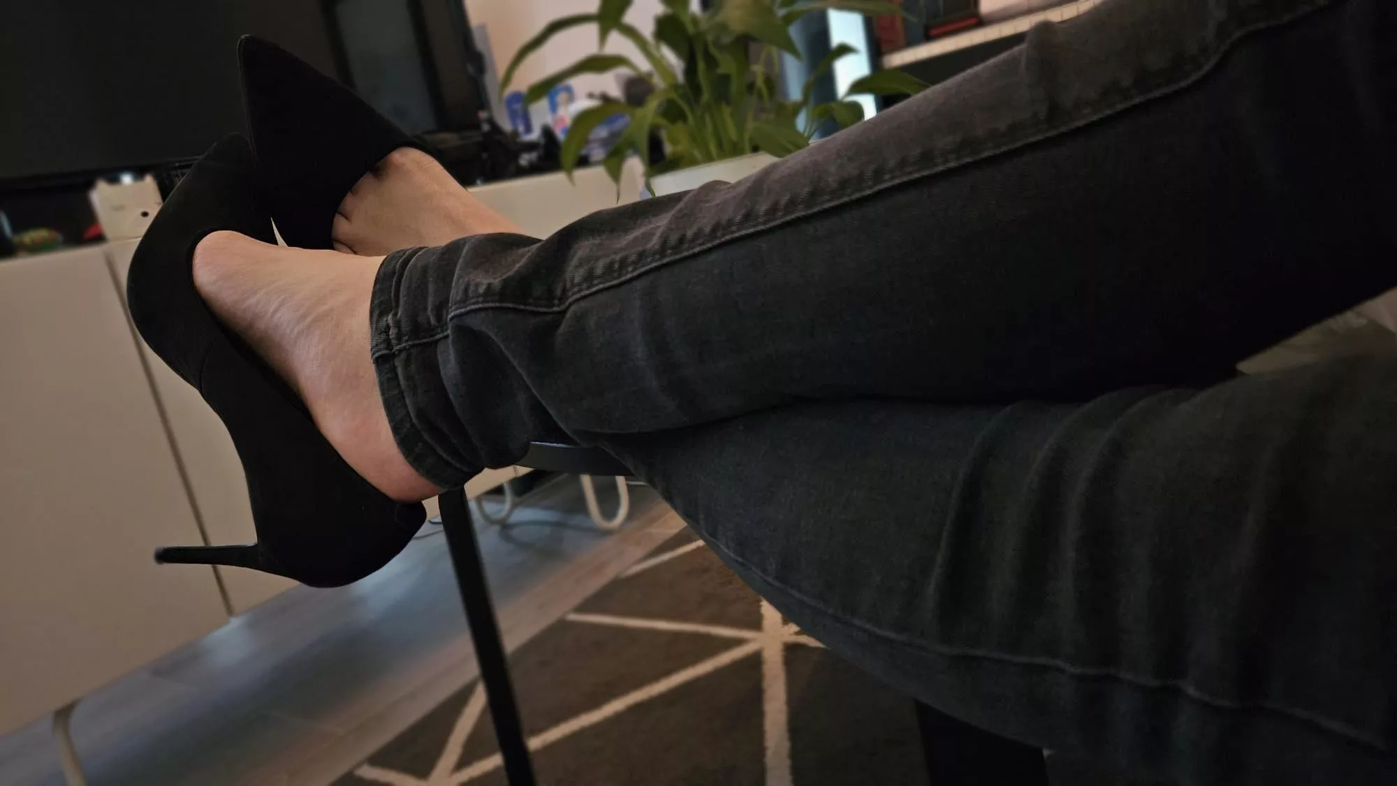 After a long week in these bad boys, it's nice to put my feet up 🖤 posted by LauraBee99