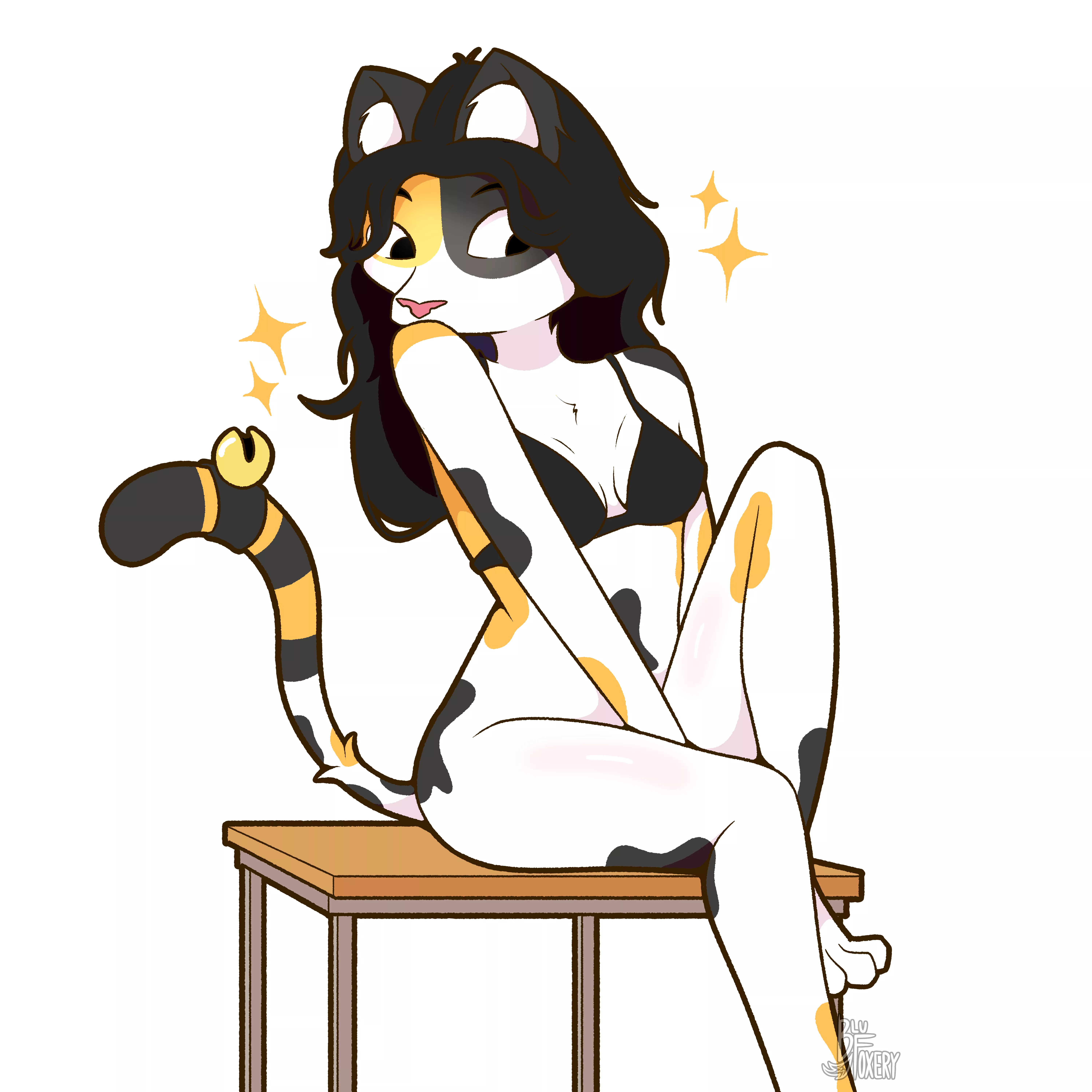 Catto Shy (Drawn By Me) posted by azpproject