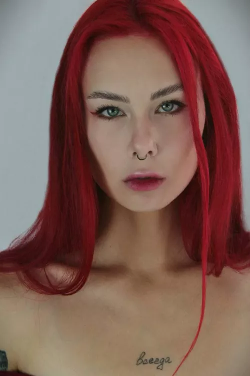 Freckles, red hair, and green attractive eyes by Carly_Grey