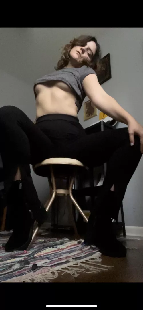 I raise my shirt for you 😘 by DreemeeDee