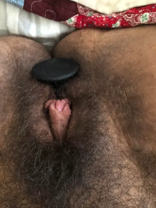 my pussy is super hairy but my big clit still peeks out <3 by YourLittlSecret