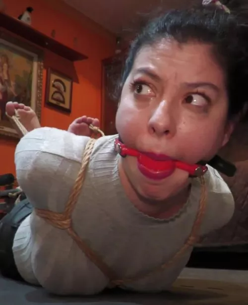 Nice Gagged Hogtied Photo. Love the Big Toe Bondage by Comfortable-Egg1572