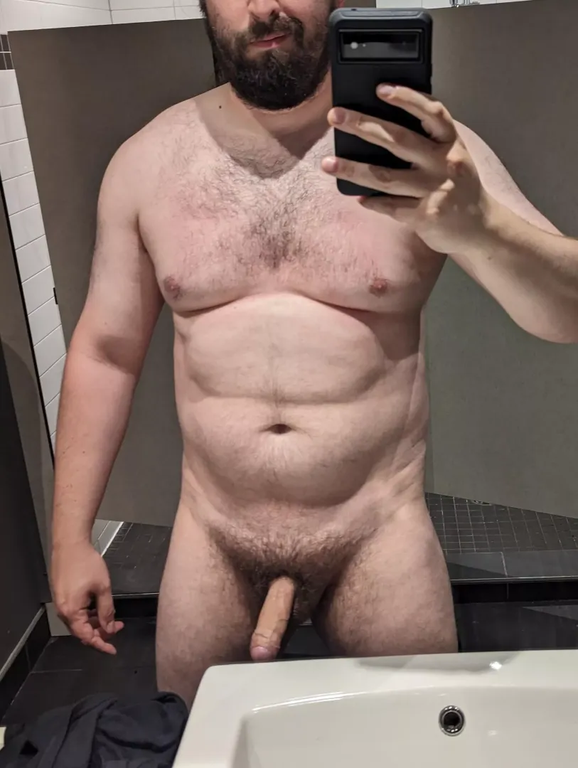 After workout selfie in the gym bathroom posted by Brilliant-Impress-92