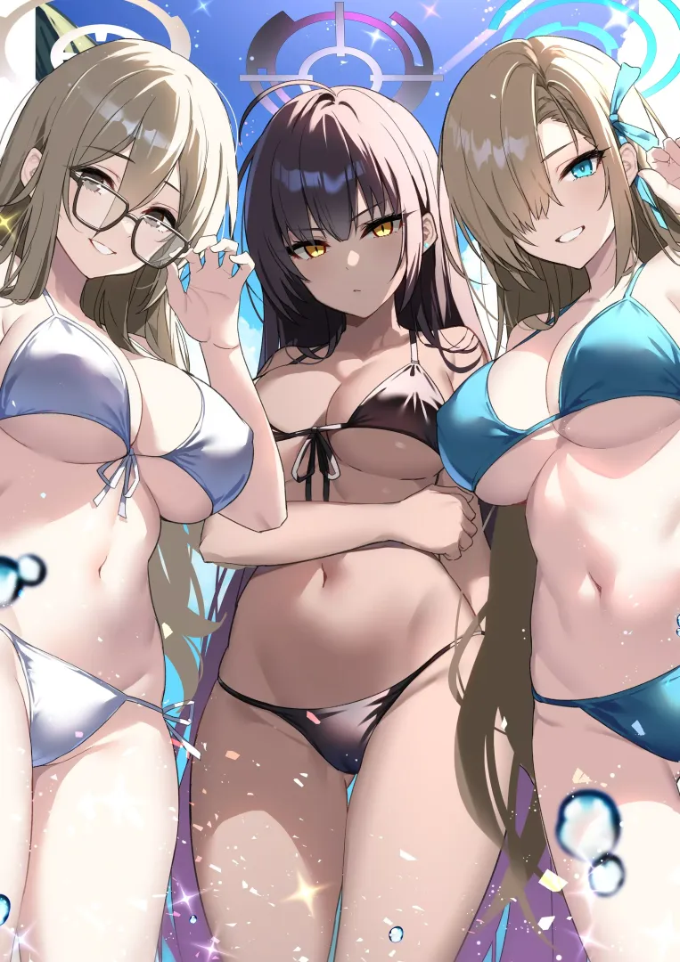Akane, Karin, & Asuna [Blue Archive] posted by CheetahSperm18
