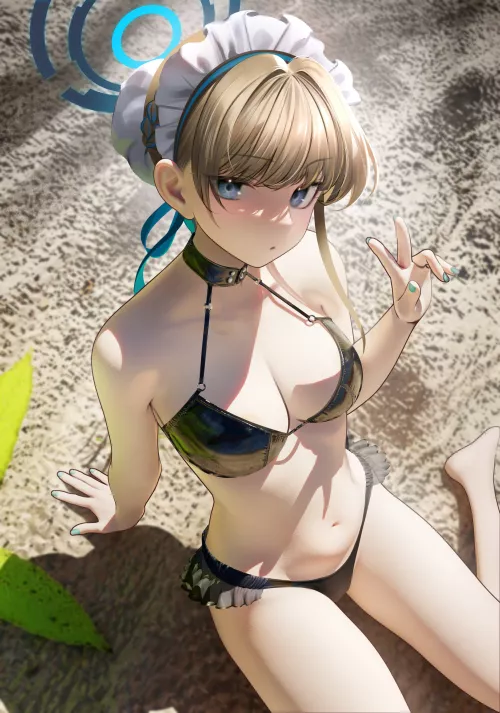 Asuma Toki in Black Bikini [Blue Archive] (Nanaken Nana) by ecchi_neko