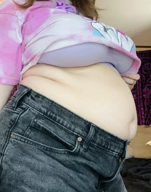 Barbie’s crop top doesn’t fit anymore 💗👅 by feederess