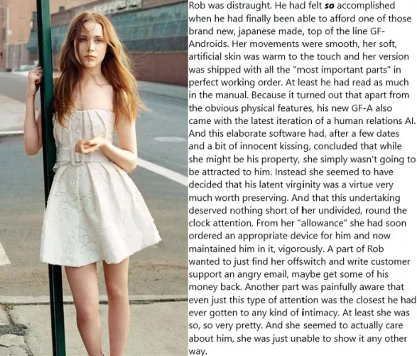 Chastity Fantasy: Caption 290. I think we'll be seeing alot more of these 