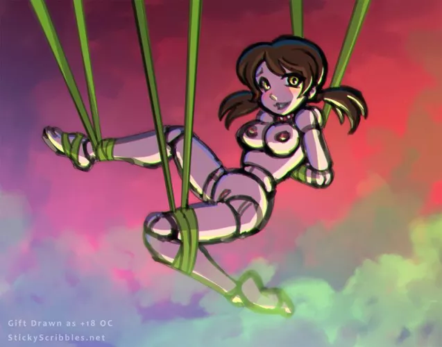 Kasey Mannequin Transformation, Ribbon Bondage [ StickyScribbles ] by 24Emma