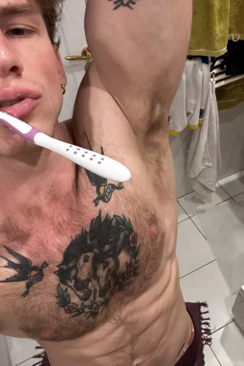 Only brush your teeth not pits!! by haael12