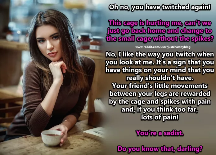 She enjoys it! by justchastityblog