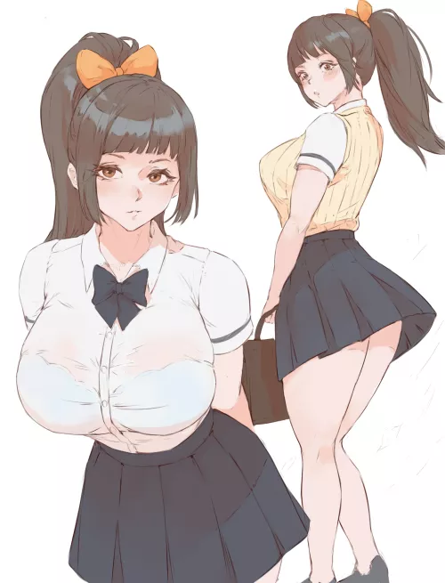 The girl next door, art by me [Original] by StarvingArtist2000