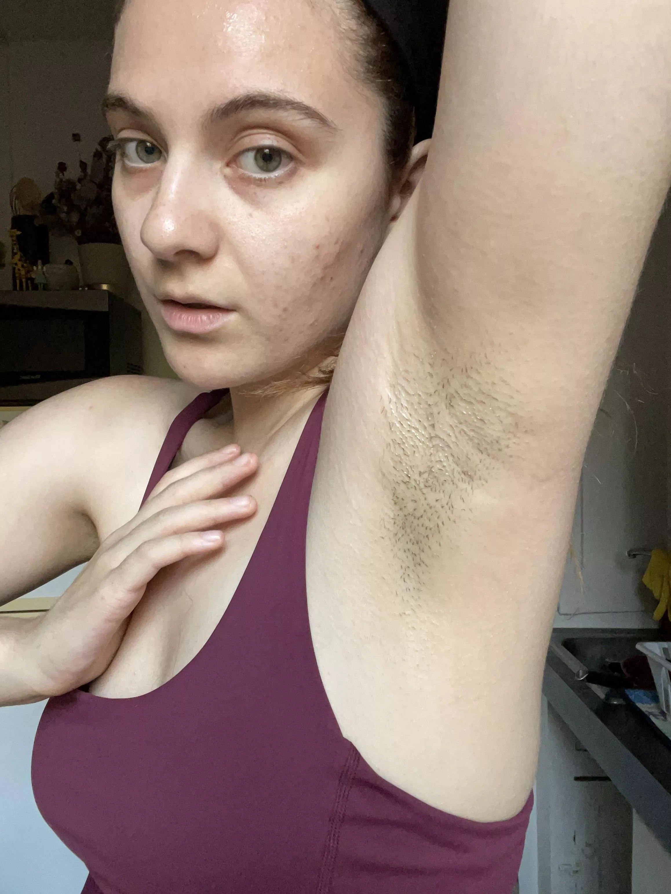 Up close to my sweaty pit 😏 posted by kittenmeowned