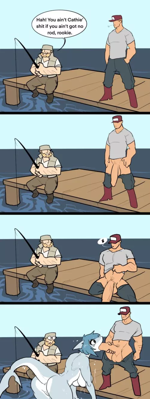 Catching Fish [MF] (Unknown Artist) by 5headedragon