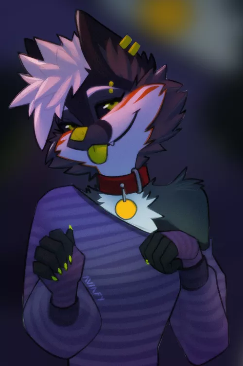 hewwo this my OC/fursona :D (My art) by Avafy