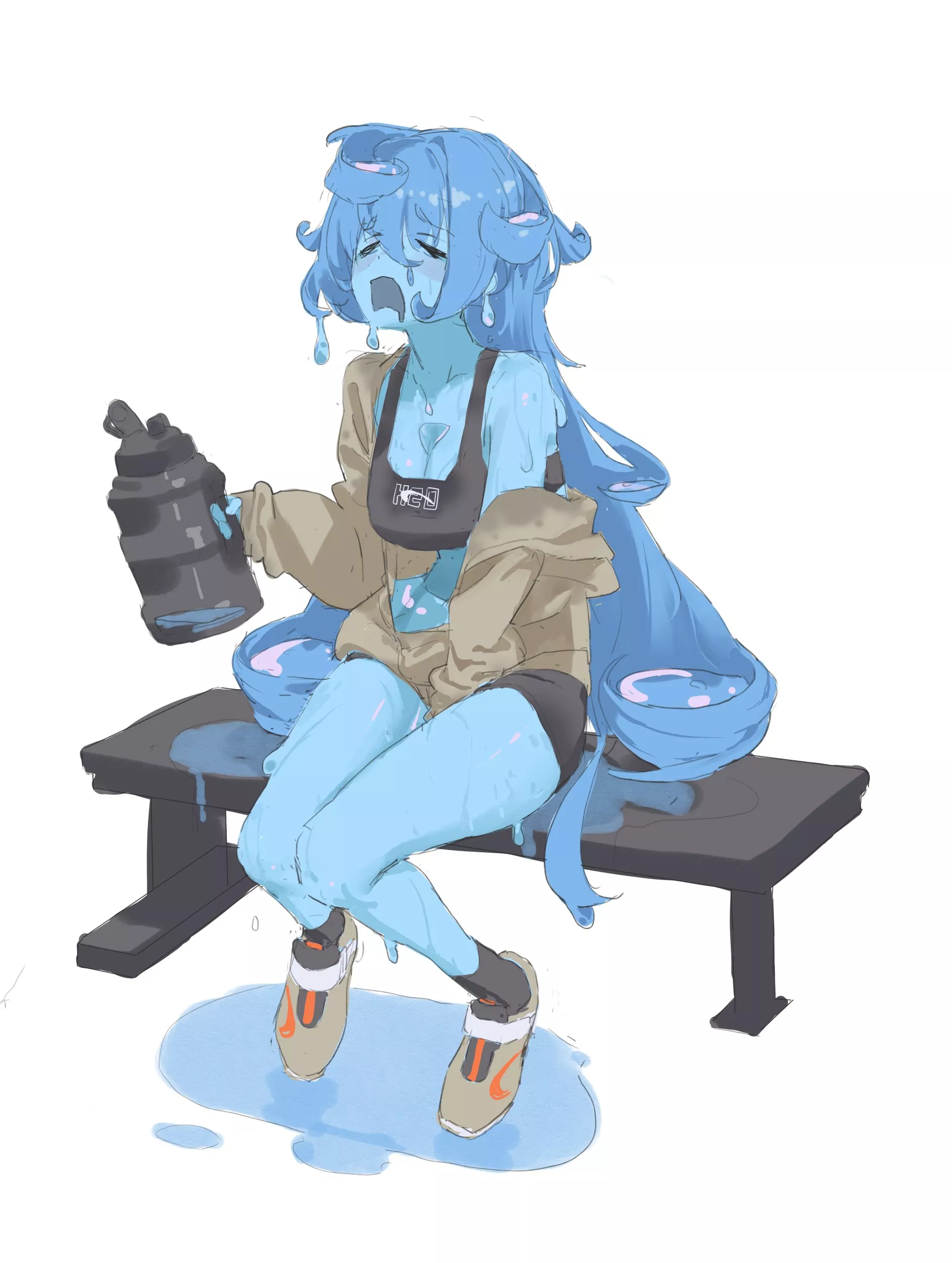 Remember to keep your slime girl hydrated (wonchun) posted by GingerGentleman