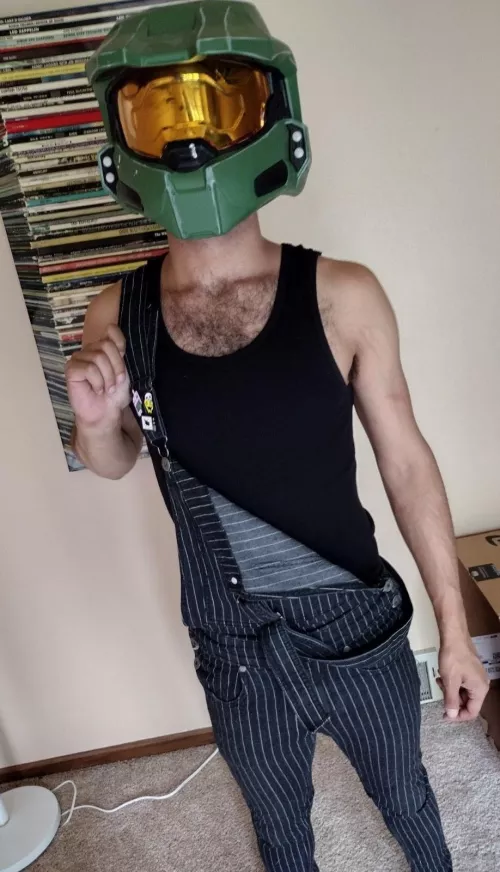 Rocking the master chief helm 😁 by SpareArmadillo8484