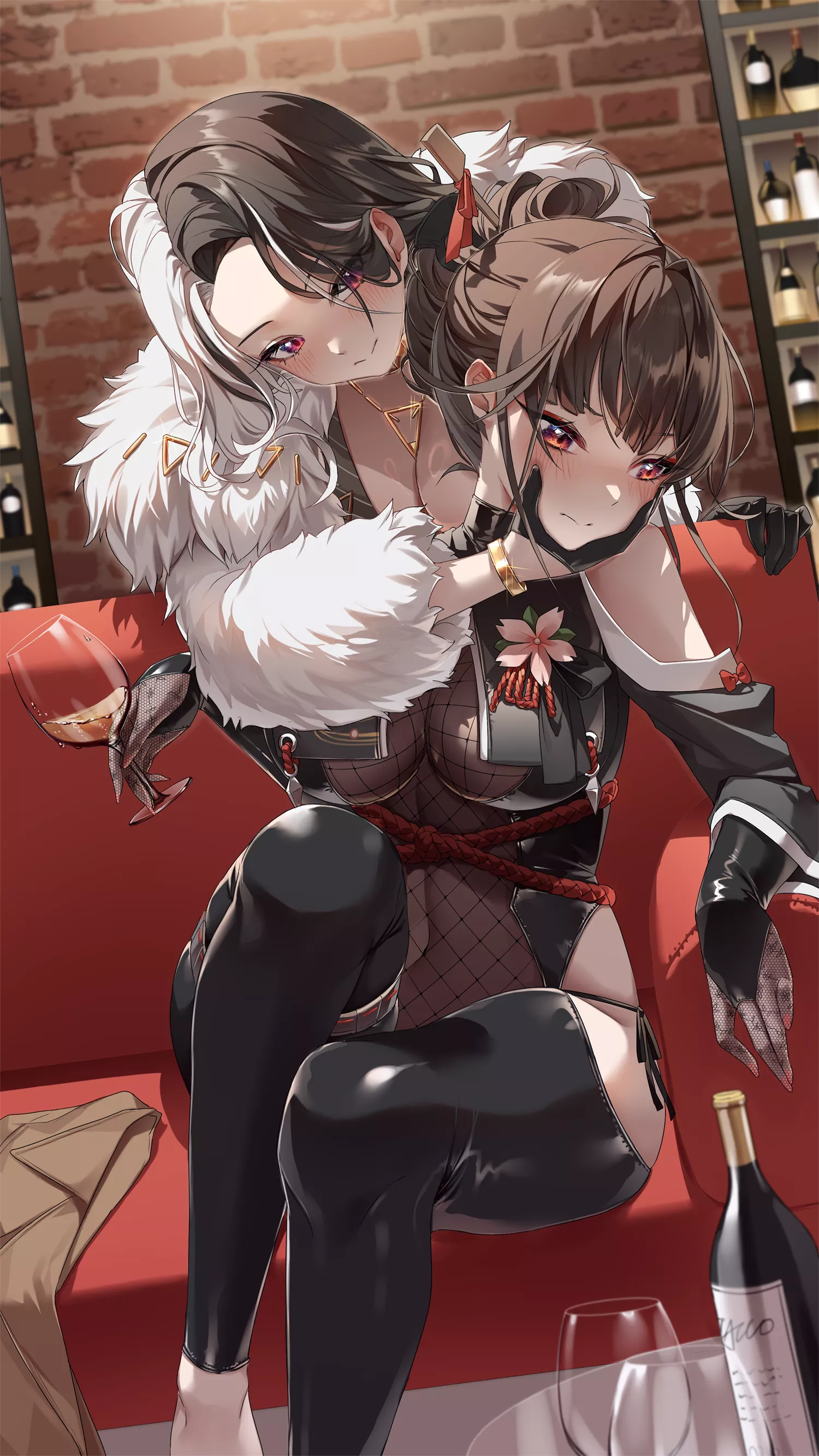 Rosanna attempting to get Sakura to look at her (Tacco) [Goddess of Victory: Nikke] posted by llamanatee