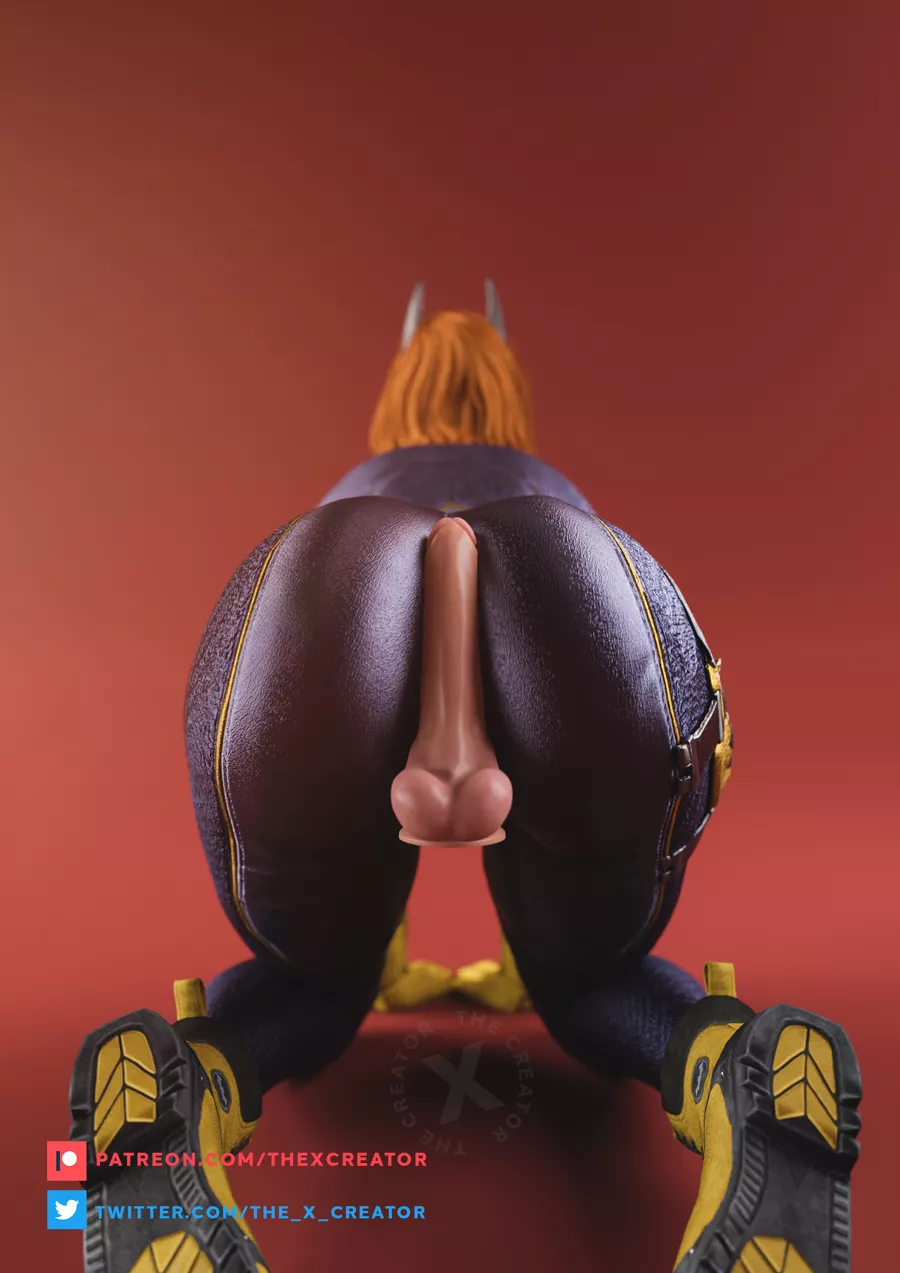 Thiccc Batgirl Holding up Dildo with Them Cakes (TheXCreator) [DC] posted by Mxfyn