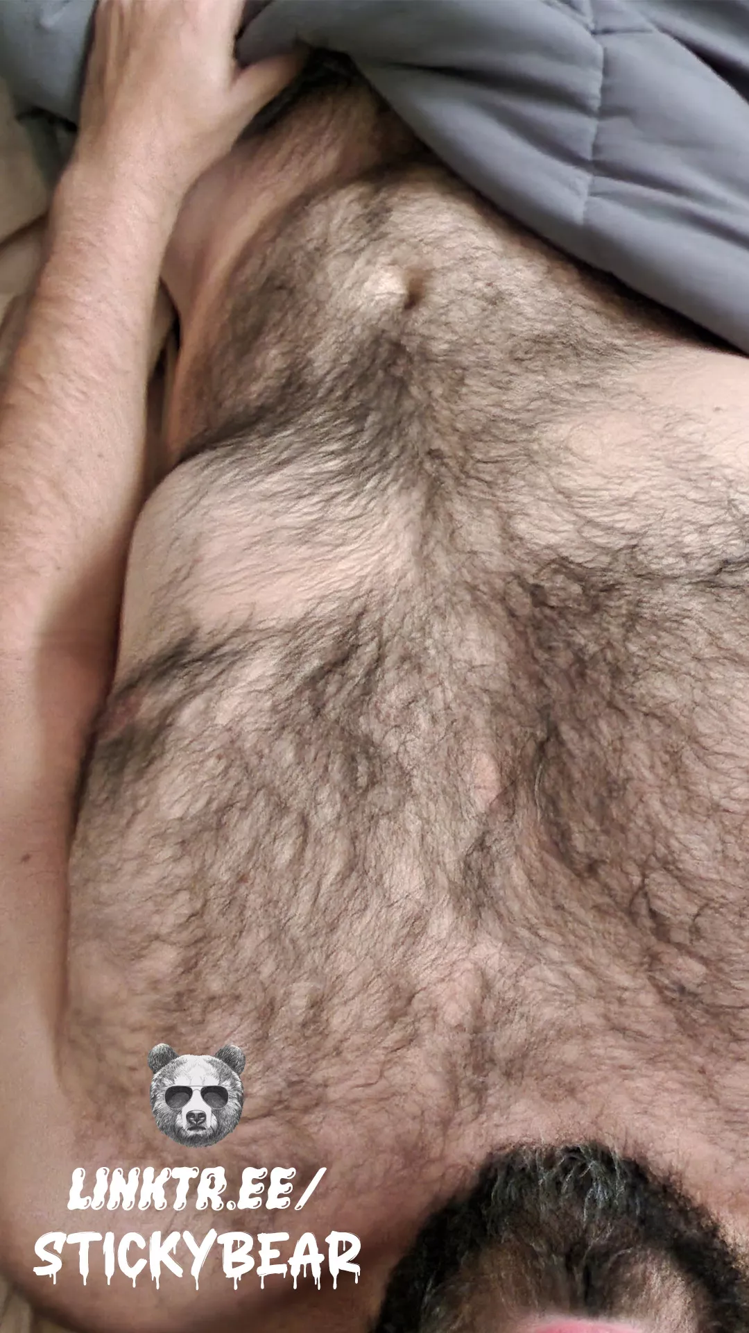 this bear is covered in hair, and posting his first content, can you dig? posted by _sticky_bear