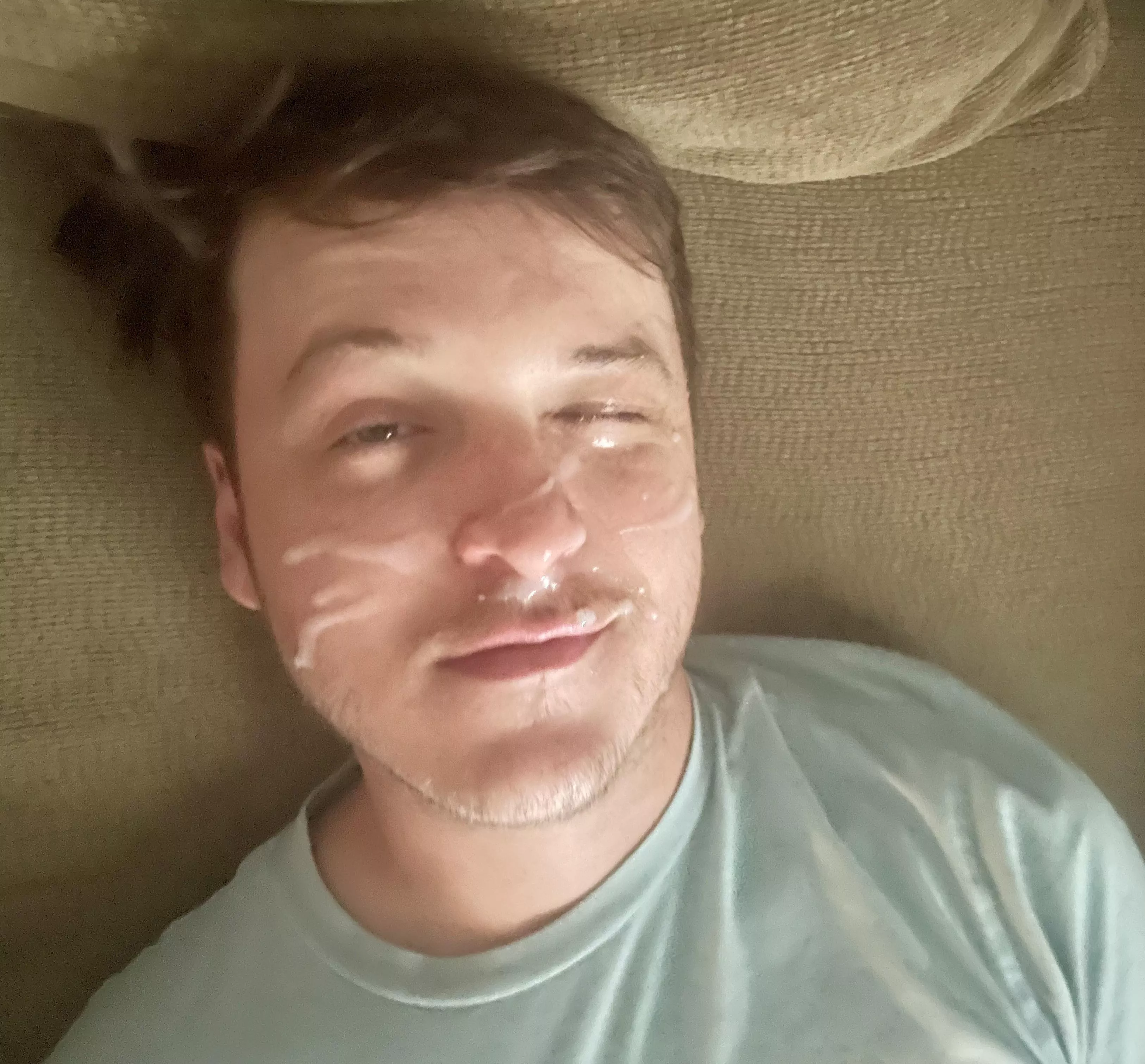 A little cum in the eye to start the day posted by Ok_Alternative_4423