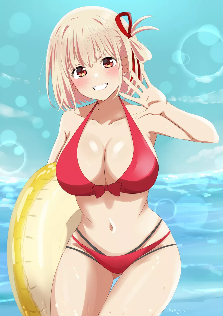 Busty Chisato In Her Red Bikini (Lycoris Recoil) posted by Csxc