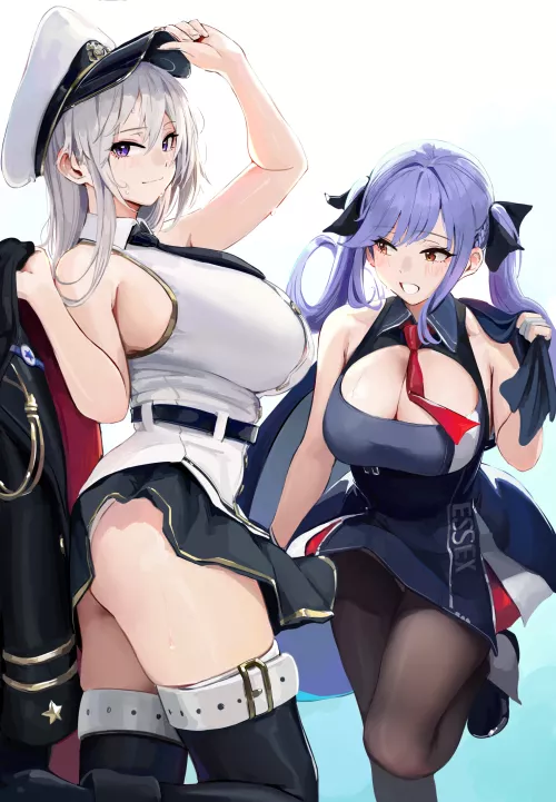 Enterprise & Essex [Azur Lane] by CheetahSperm18