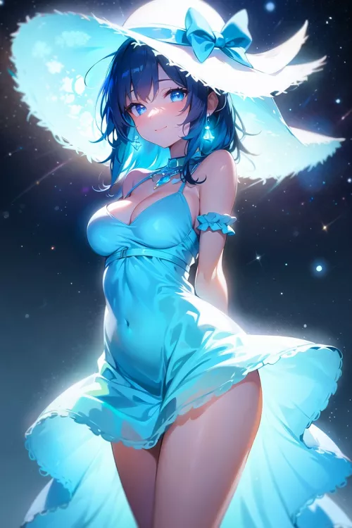 Glowing Blue Dress by CheetahSperm18