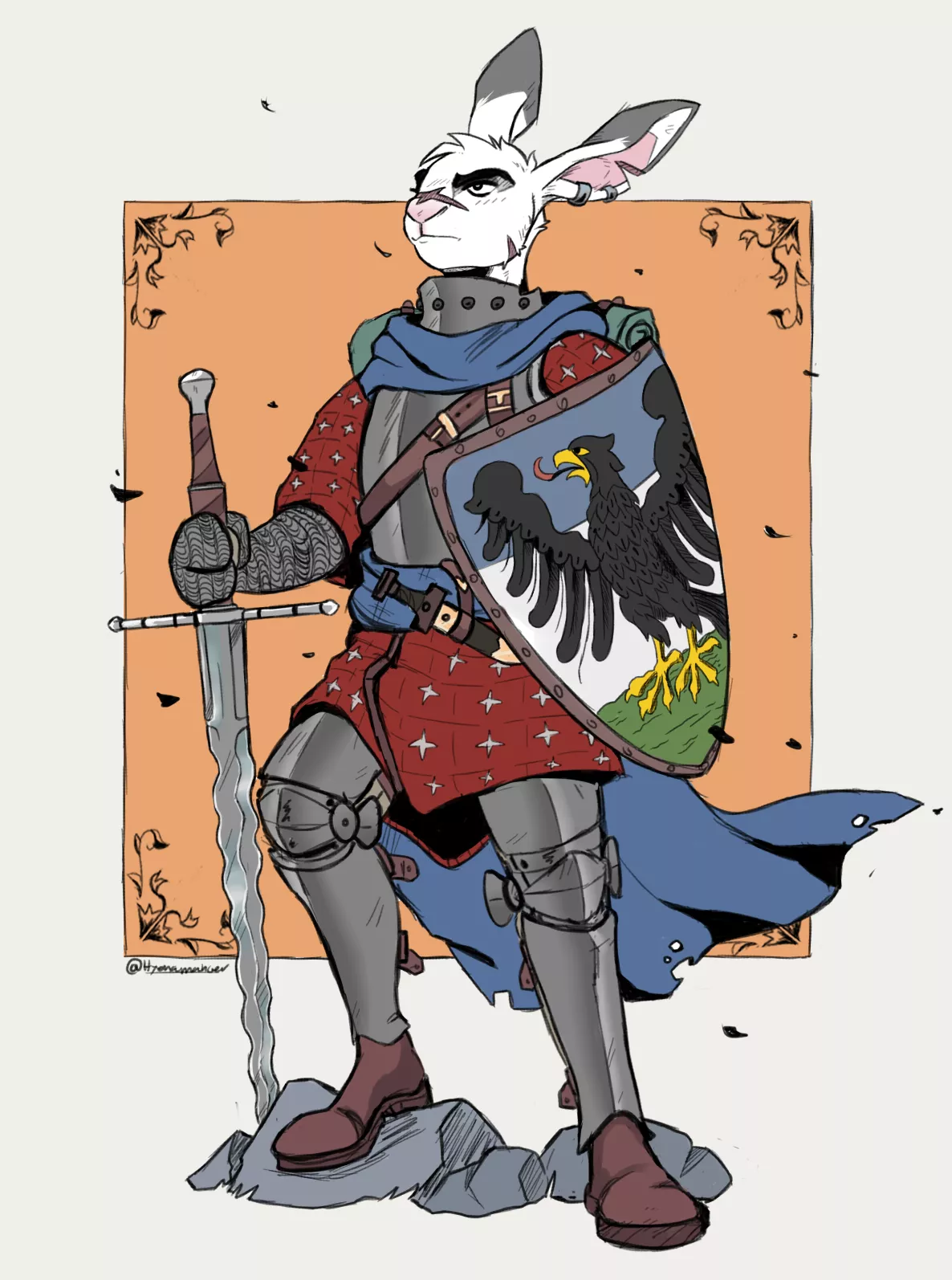 knight-errant (art by me, @Hyenamancer on twitter!) posted by Skelettjens