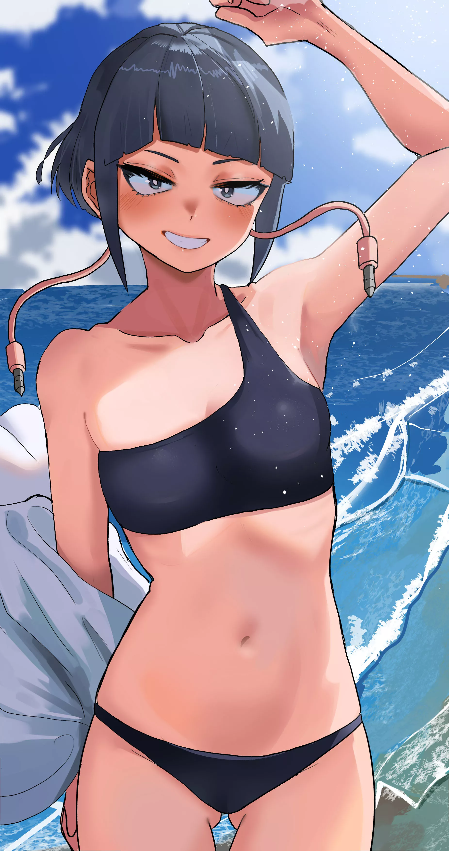 Kyoka at sea (zd / @zdoor623) posted by Burnburncutebabe