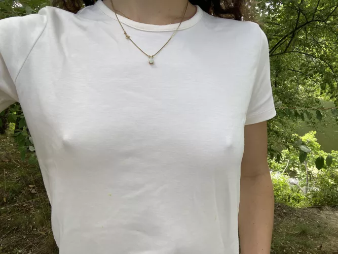 Lil braless nature tiddies :) by realbarefootbabe