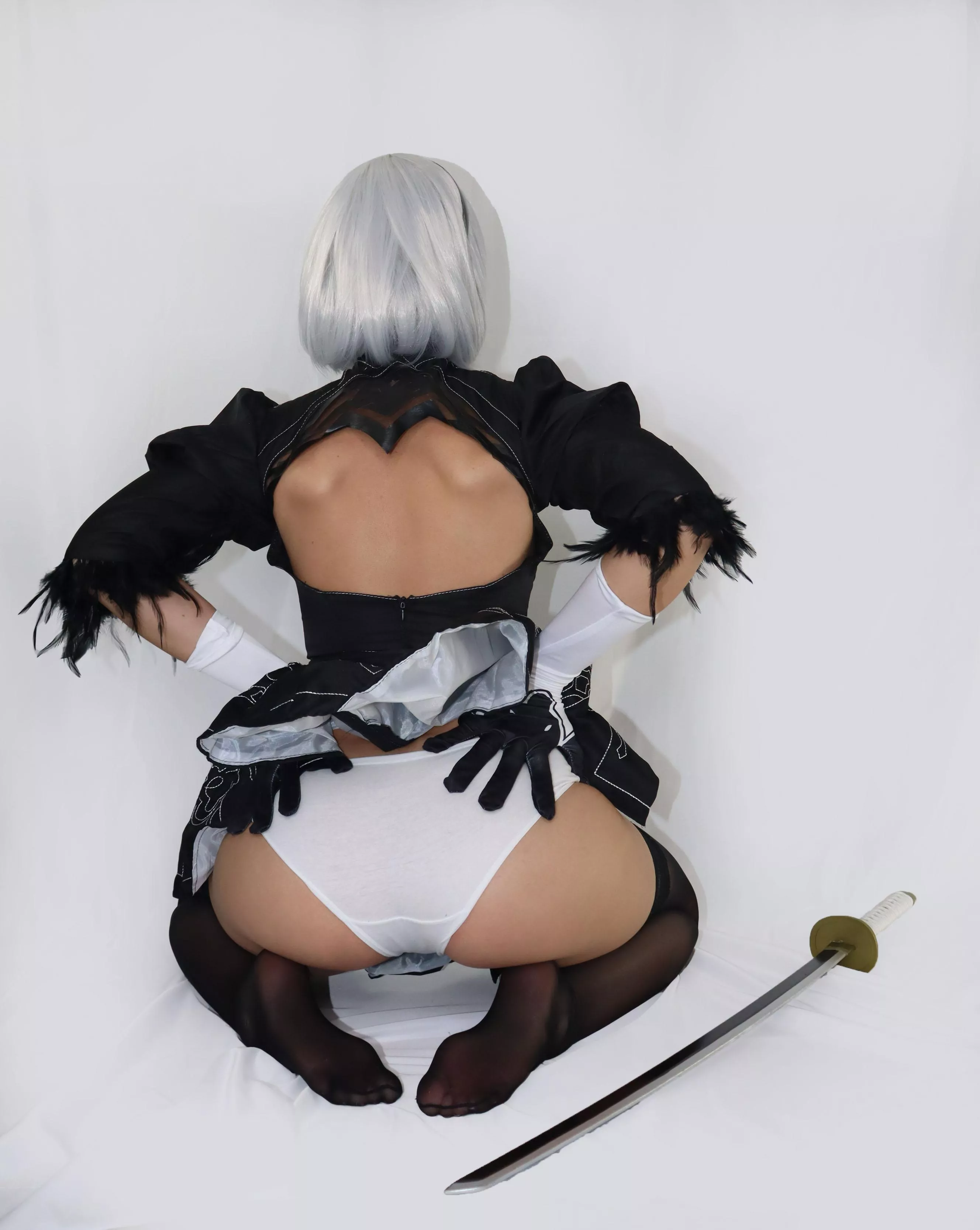 My awkward cosplay for 2B posted by CharmingMistress