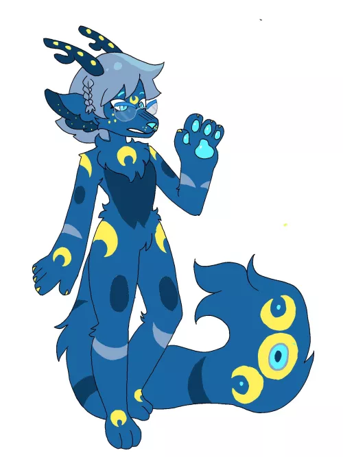 My first fursona! by echoechomiko