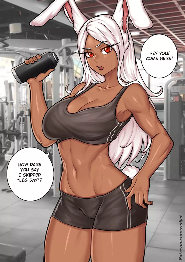 Rumi at the gym (@redjet00) [My Hero Academia] posted by TheTMoneyMan