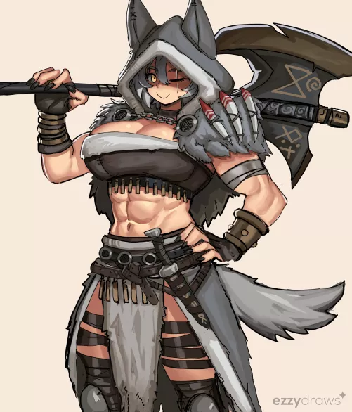 Wolf Barbarian (@EzzyDraws) by TheTMoneyMan