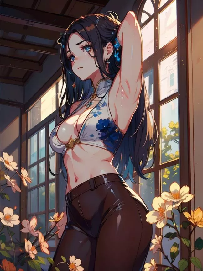 Enjoying the flowers while you enjoy me 😳😋🌸🌼 posted by KatieKitten1